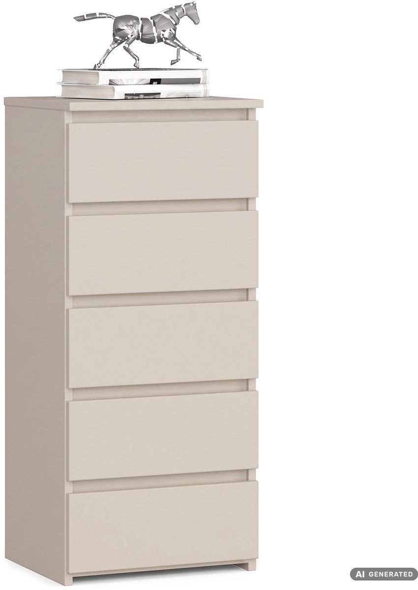 Akord Ladekast CL5 / Kasjmier / 40 cm / 5 Lades / Front Kasjmier / 40 x 92 x 35 cm