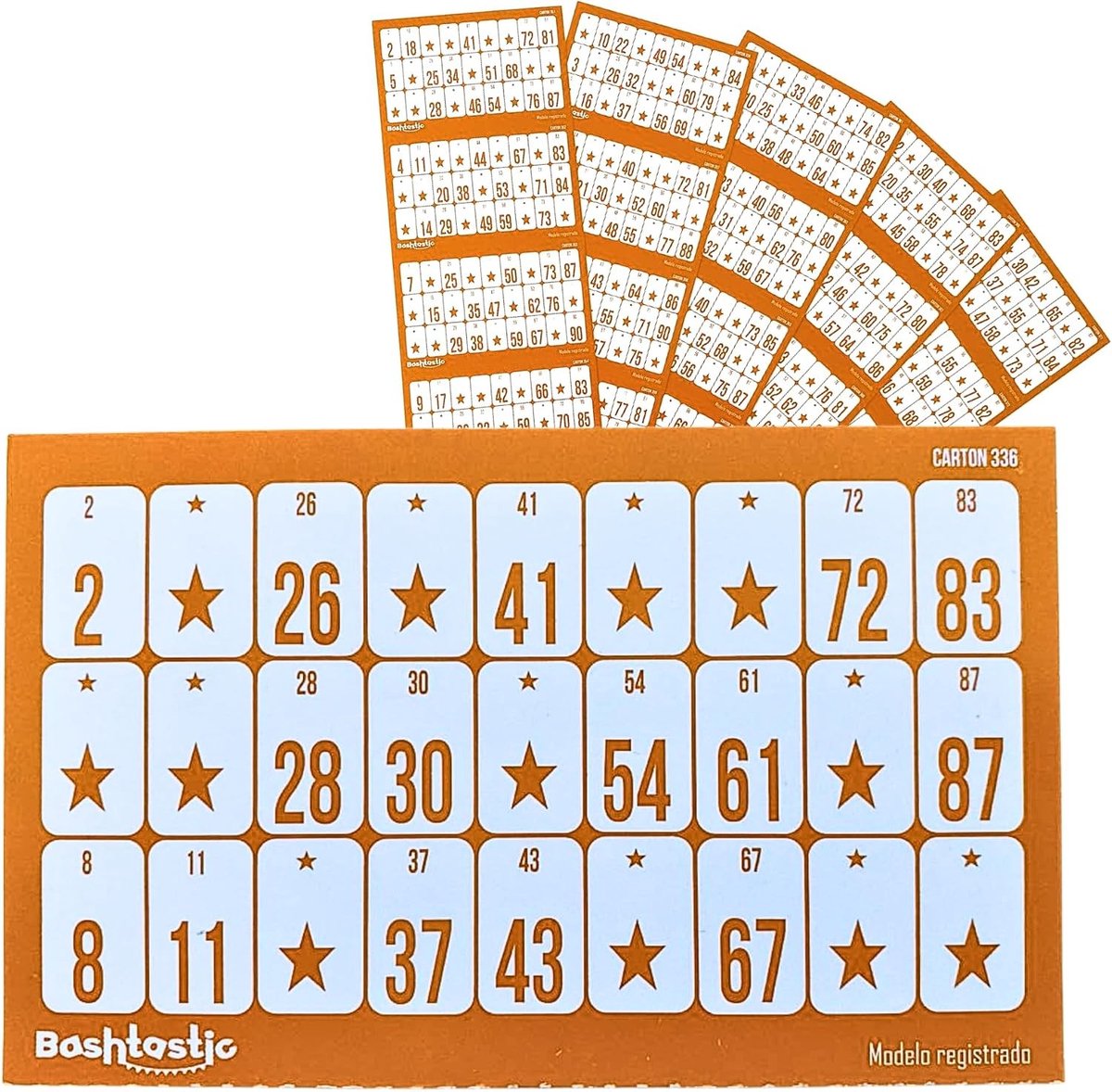 Bingo-dozen - Oranje - 10,5 x 6,5 cm - Hoge Kwaliteit Bingo-kaarten - Voor Volwassenen en Kinderen