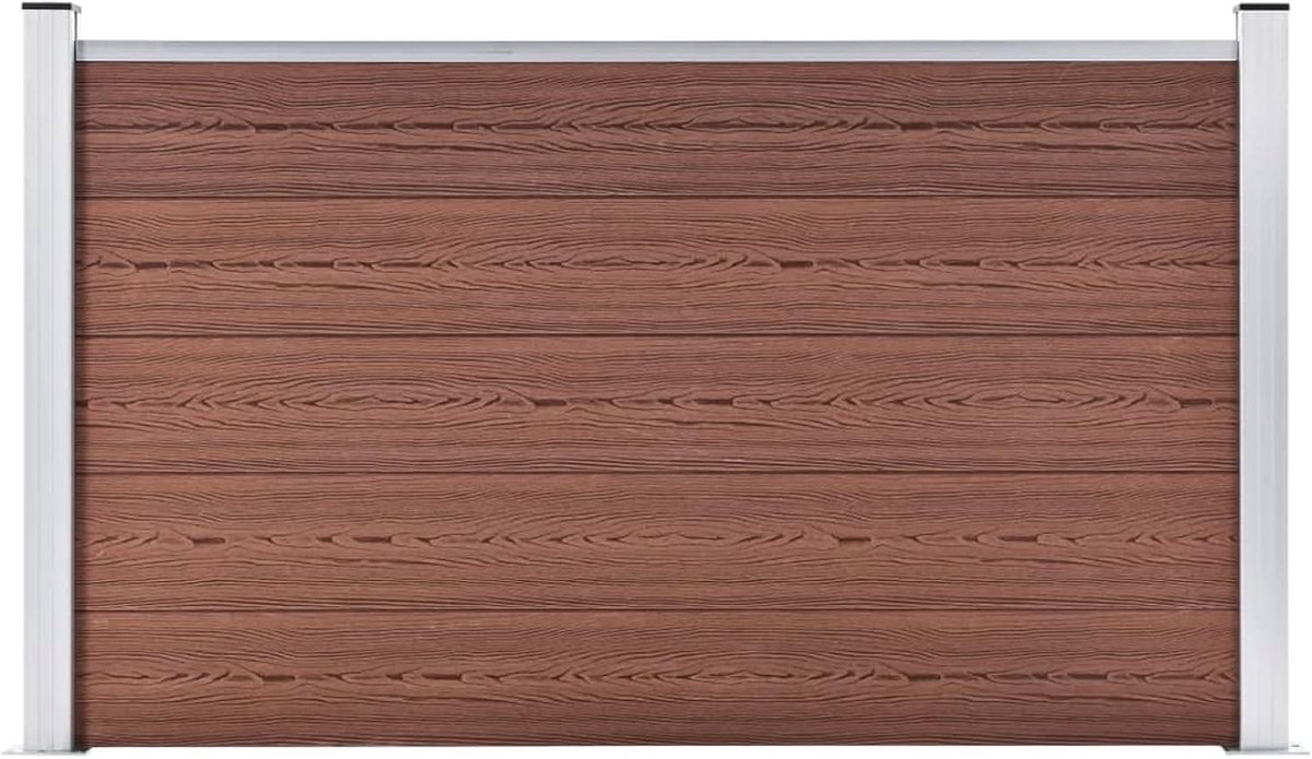 Hekpaneel van WPC 180 x 105 cm bruin, ijzerwaren, afsluitingen en hekken, hekelementen (SPU:49072)