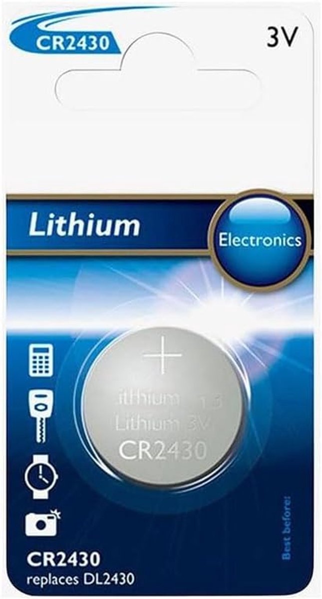 CR2430, 3 V, in blisterverpakking, perfect voor elektronische apparaten, garandeert optimale prestaties en een lange levensduur. Ideaal voor horloges, afstandsbedieningen en meer.