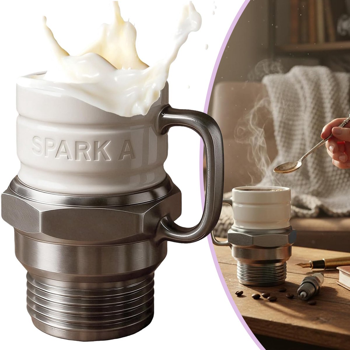 300ml Bougie-Mok - Ontwerp Van De Bougie - Bijzondere Koffiemok Met Hittebestendig Handvat - Gepersonaliseerde Koffiemokken