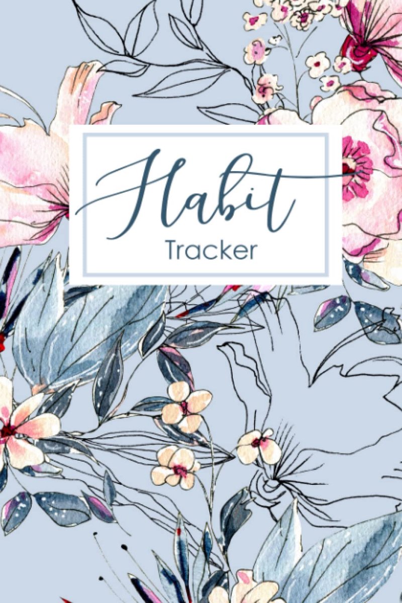 SnelShoppen - Habit Tracker Kalender 24 Maanden - Eenvoudige Planner voor Doelen - Dagelijkse, Wekelijkse & Maandelijkse Tracking - Watercolor Bloemen