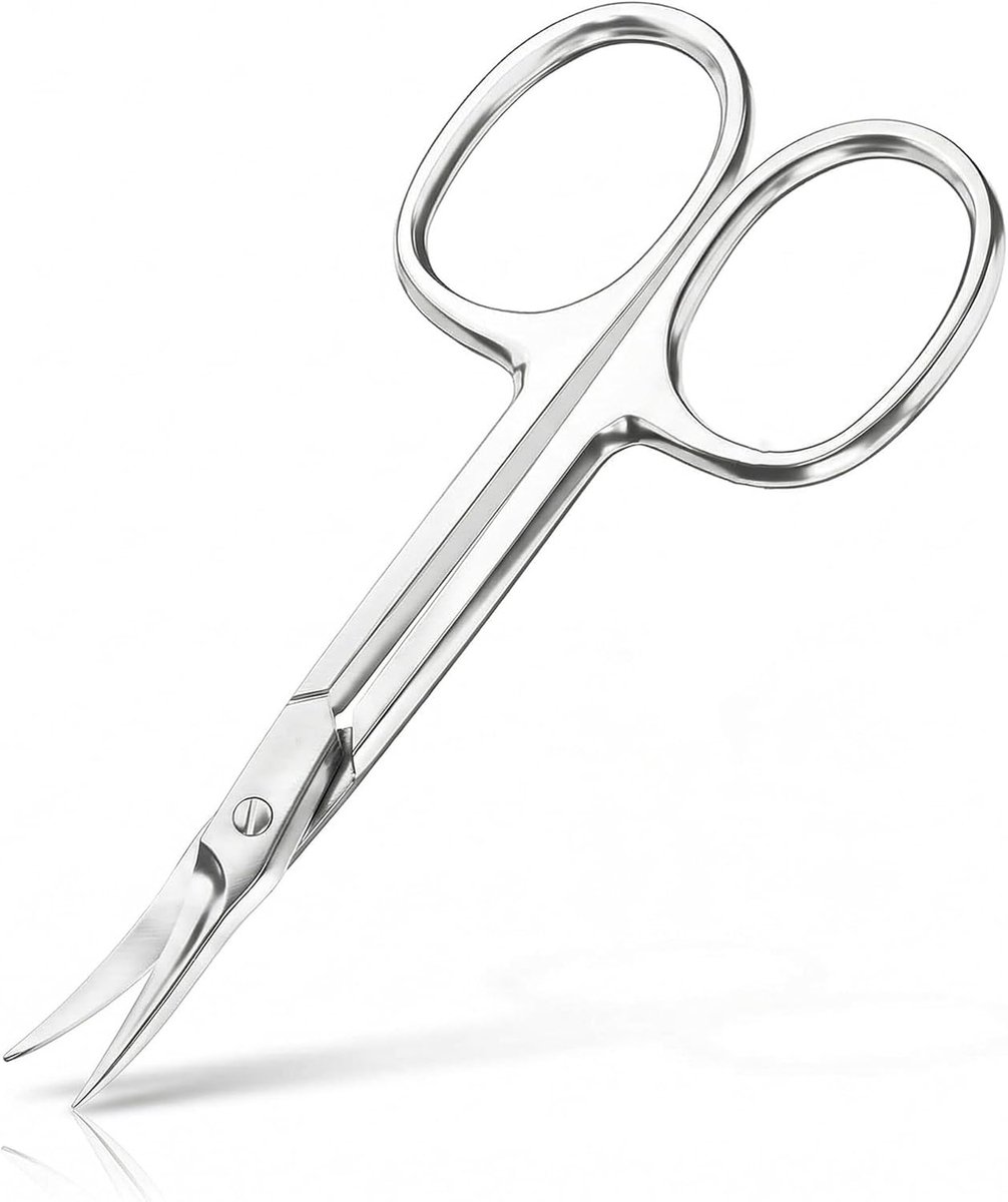 Nagelriemschaar extra fijn - roestvrij staal - gebogen punt - professionele manicure-instrumenten - ShopVlot