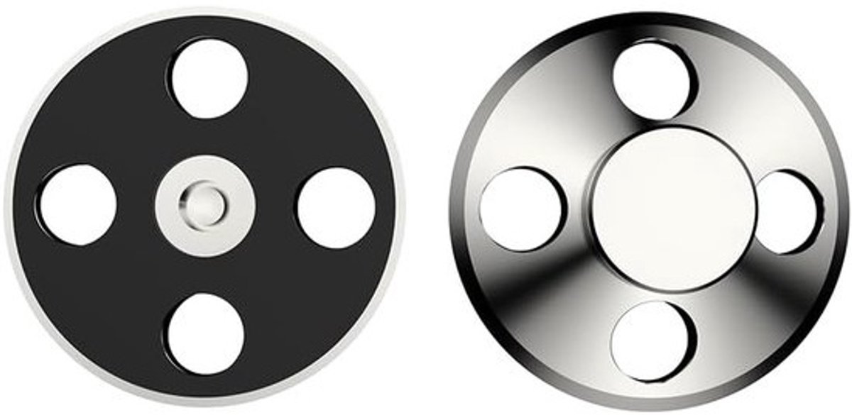 Platenspeler Gewicht - LP-stabilisator - Verbeterde geluidskwaliteit - Aluminium constructie - 80 mm diameter - Zilver