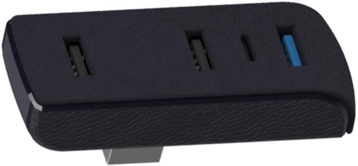 SnelShoppen - USB Hub met 4 Poorten | 3 USB Poorten + Type-C Poort | USB Splitteradapter voor Tesla Model 3/Y (2024-2025) | Dashboardaccessoire