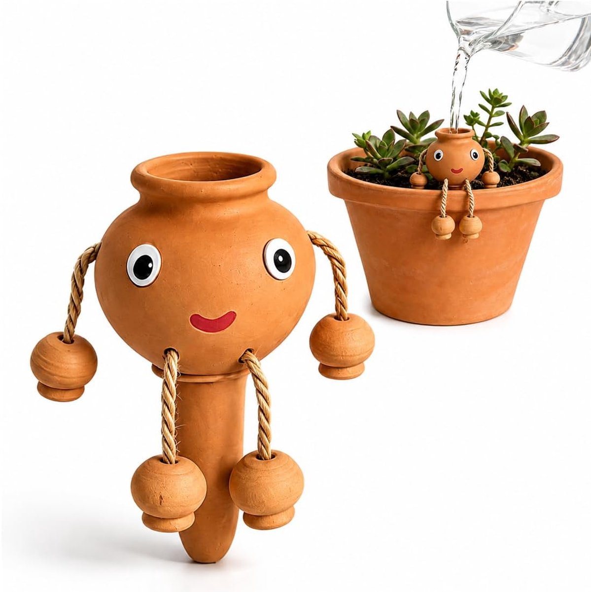 druppelirrigatieset langzaam vrijgaand - terracotta kegel met ballen - ideaal voor binnen en buiten - ShopVlot