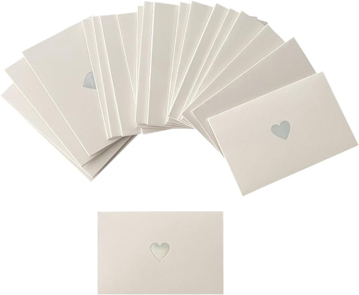 40 Mini Enveloppen, Mini Envelopes, Mother Of Pearl Paper Envelopes, Gift Envelope, Voor Bruiloft Verjaardagsfeestje Cadeau, Voor Uitnodigingen Wenskaarten (Parelwit)