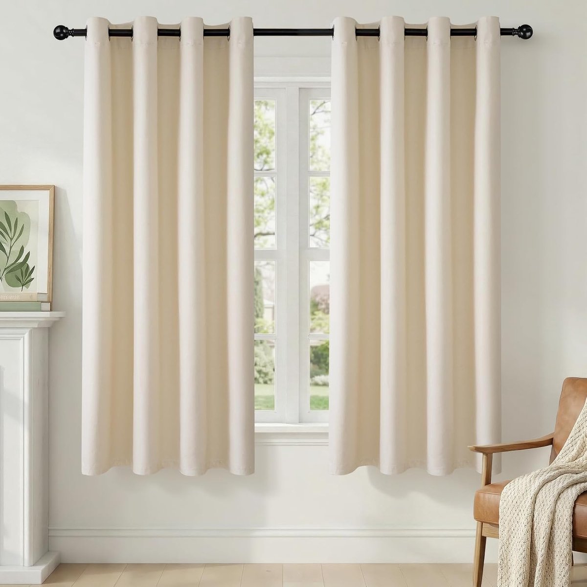 Lichtbeige Zandbruin H 145 x B 140 cm