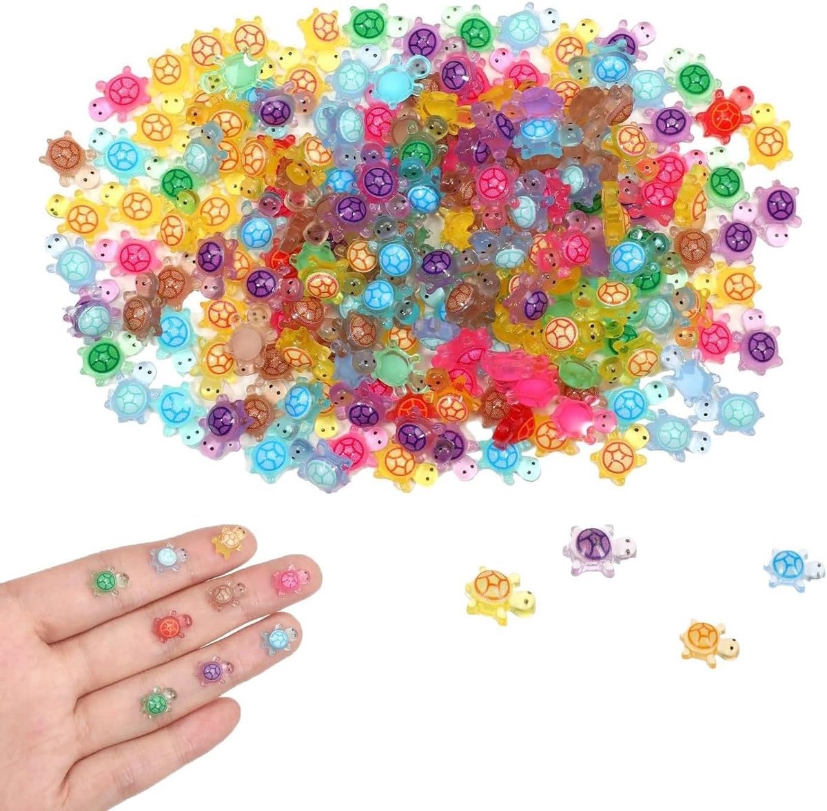 200 mini-stopcontacten van hars, 0,7 x 1,1 cm, meerkleurig