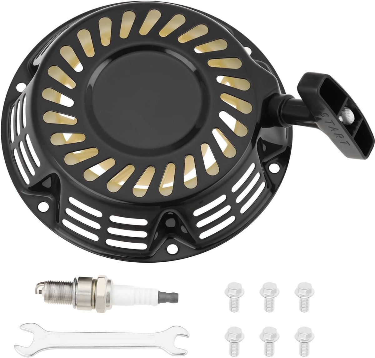 1 Set Pull Starter met F7TC Bougie moersleutel Bouten Compatibel met Coleman CT200U BT200X Trail CT200U-EX Motovox MBX20