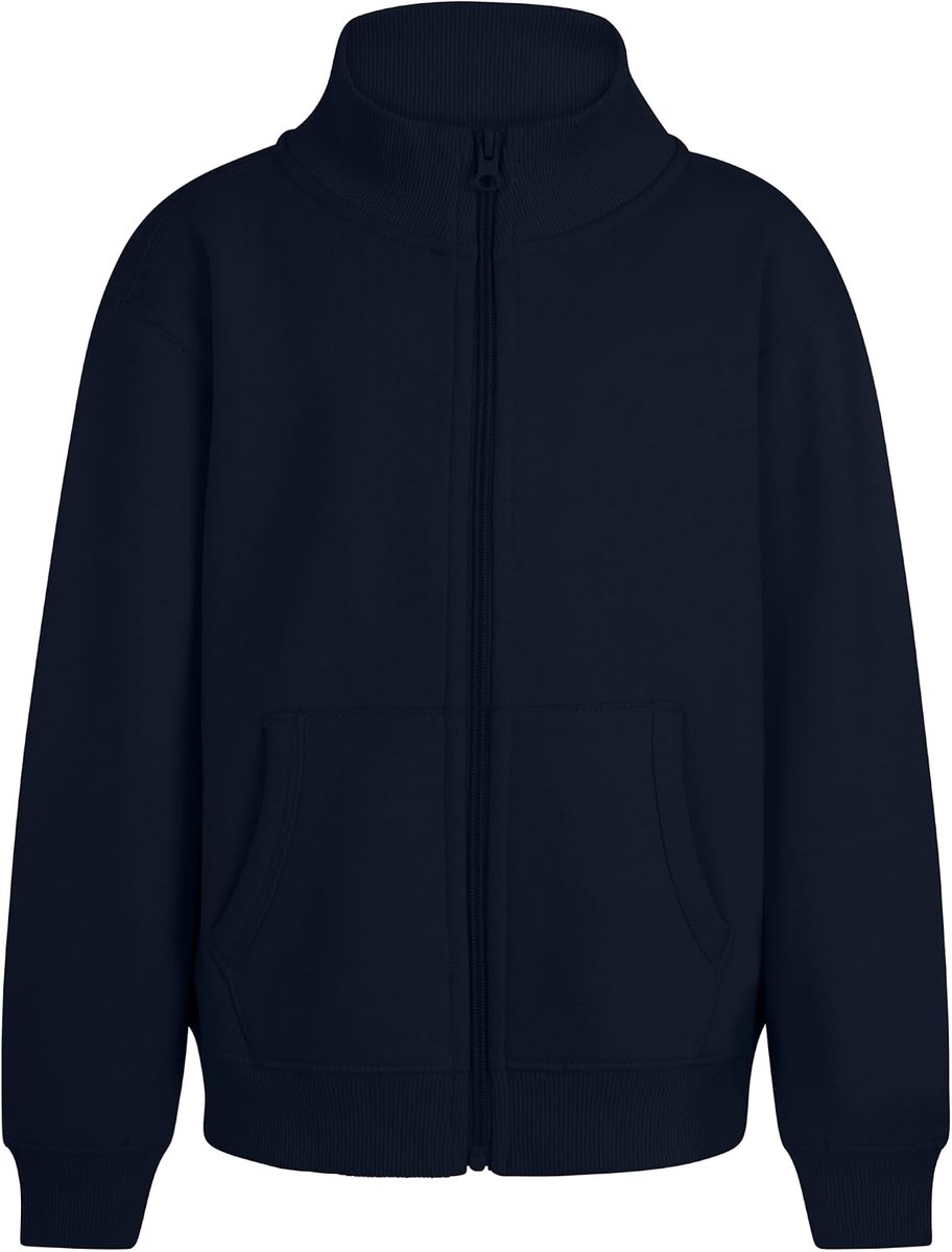 SZ270K Cooper Kids Sweatshirt voor kinderen, met ritssluiting, marineblauw, maat 1/2, marineblauw, 1-2 años