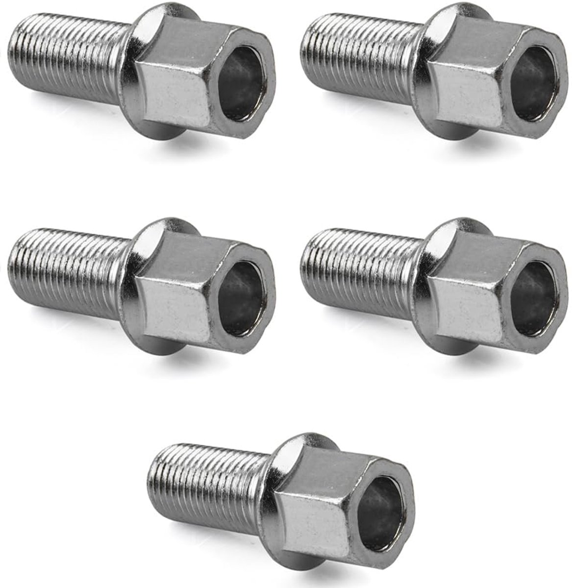 3L - 5 stuks wielmoeren 17 mm zeskant M14 x 1,5 27 mm voor Audi A2 A3 A4 TT Seat Ibiza Leon Skoda Fabia Octavia Superb Volkswagen Arteon Caddy Golf Polo Tiguan Touran T-Roc 8D0601139A