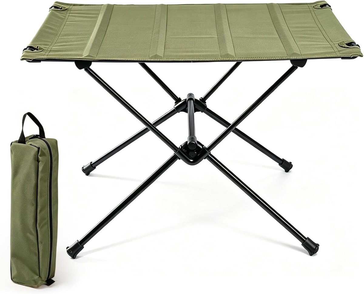 Vouwbare Campingtafel voor Buiten, Ideaal voor Picknicks, Kamperen, en Vissen, Draagvermogen tot 30 kg, Inclusief Opbergtas