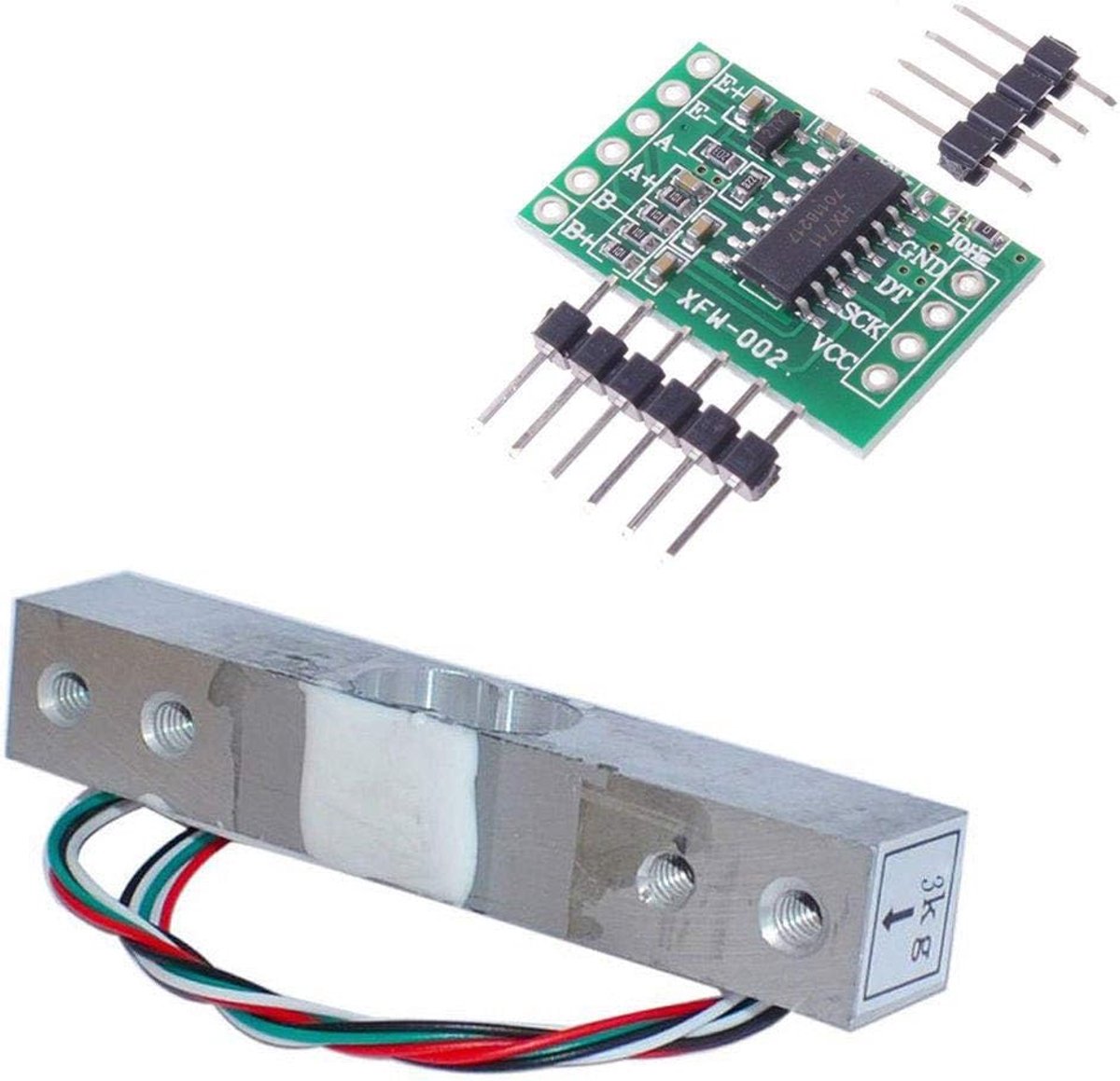 Load Cell Draagbare elektrische keukenschaal 3kg HX711 gewichtssensoren, AD-modules voor Arduino