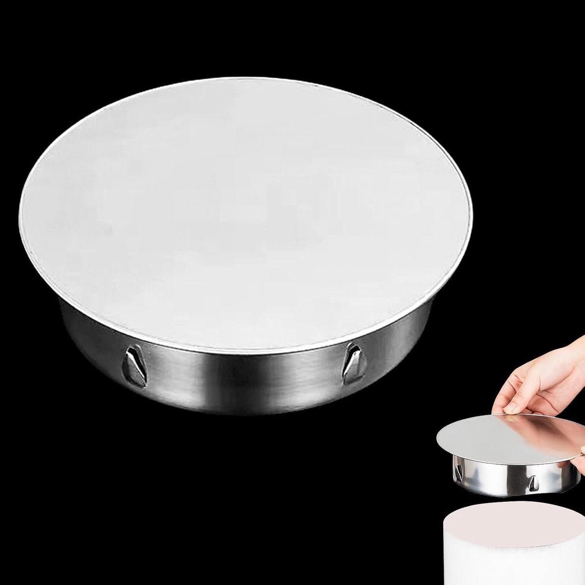 Schoorsteenafdekking: ø150 mm roestvrij stalen ovenpijp blinddop, buisdeksel, rookbuisafdekking ovenbuiscapsule wandvoerdeksel, ovengatdeksel voor 160 kachelbuizen (zilver)