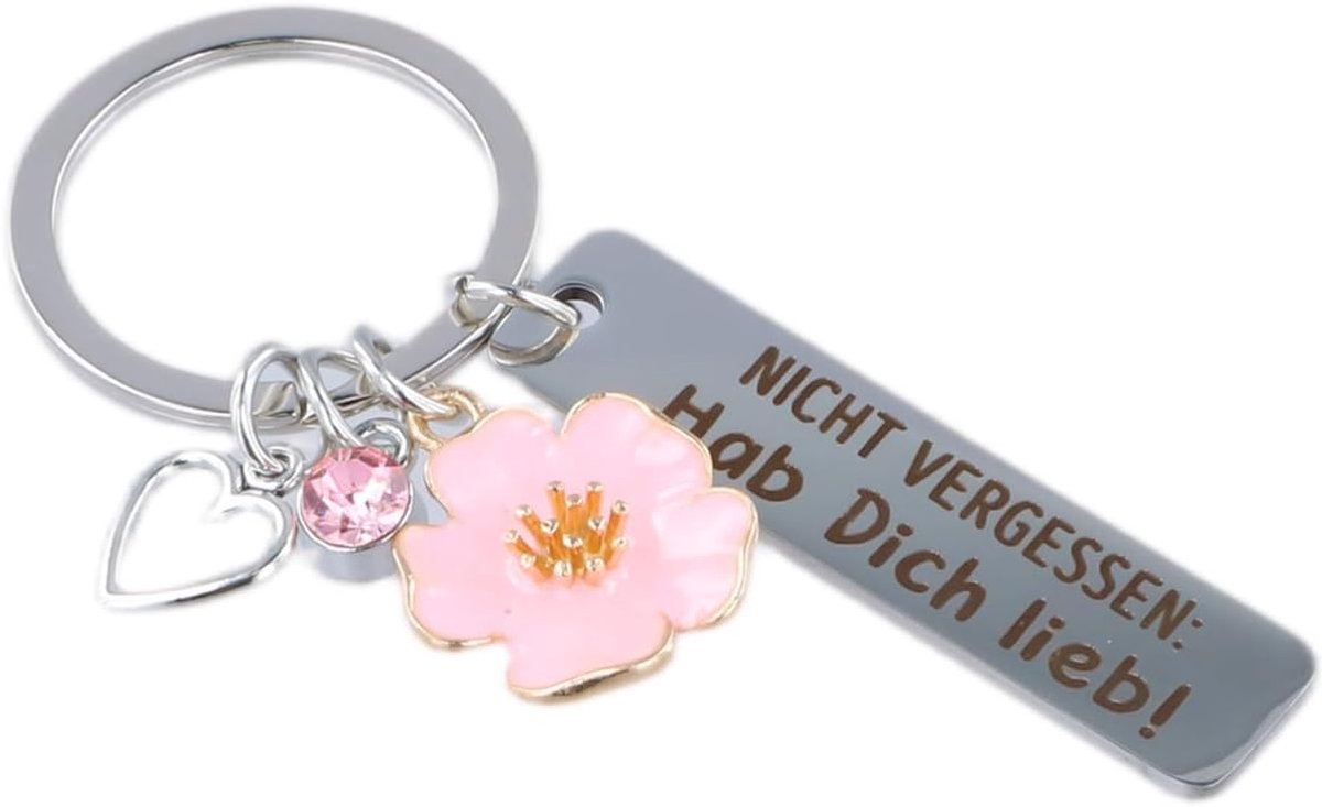 Cadeaus Voor Vrouwen Gepersonaliseerde Sleutelhanger Met Inscriptie - Motivatiecadeau Voor Moeder Beste Vriendin Zus - Roestvrijstalen Sleutelkoord Met Charms Voor Kerst Verjaardag