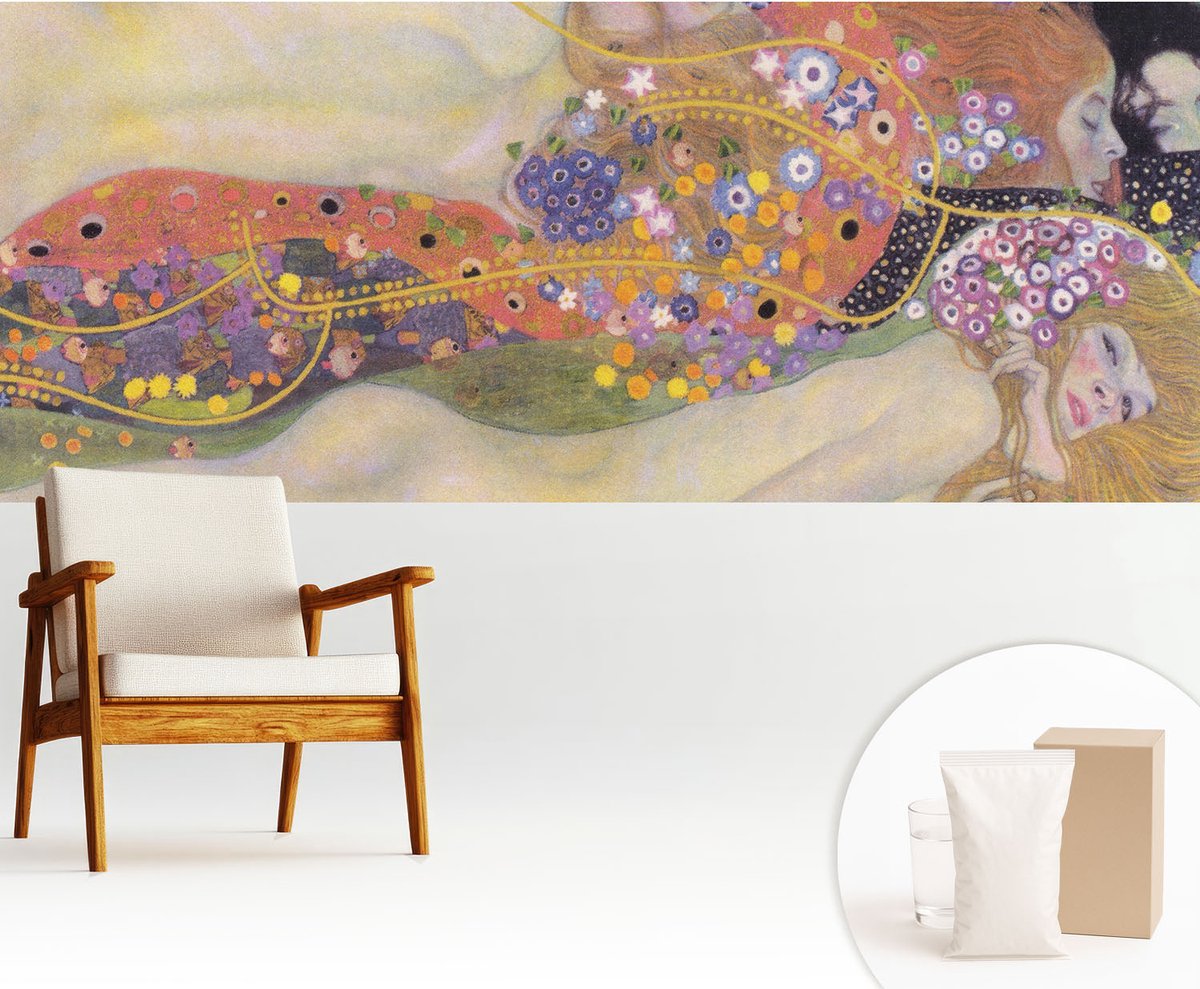 Wallfluent Fotobehang - Geel Vliesbehang - 250x104 cm - Bloemarrangement Muurschildering - Slaapkamer behang Deel - Fotobehang Vlies - Slaapkamer behang