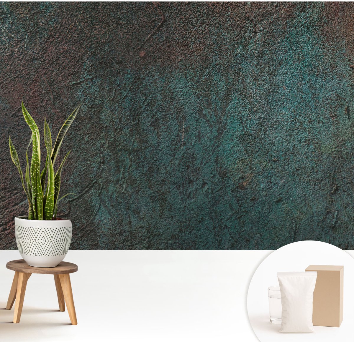 Wallfluent Fotobehang - Groente Vliesbehang - 208x146 cm - Rustiek Oppervlak Muurschildering - Slaapkamer behang Texturen - Fotobehang Vlies - Slaapkamer behang