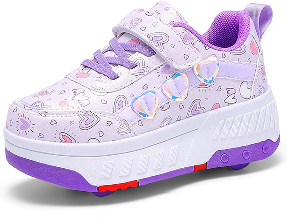 Rolschaatsschoenen voor meisjes en jongens, skateboarden, outdoor, parcours, kinderen, intrekbare sneakers met 4 wielen, uniseks, tieners, sneakers, schaatsen, kinderen