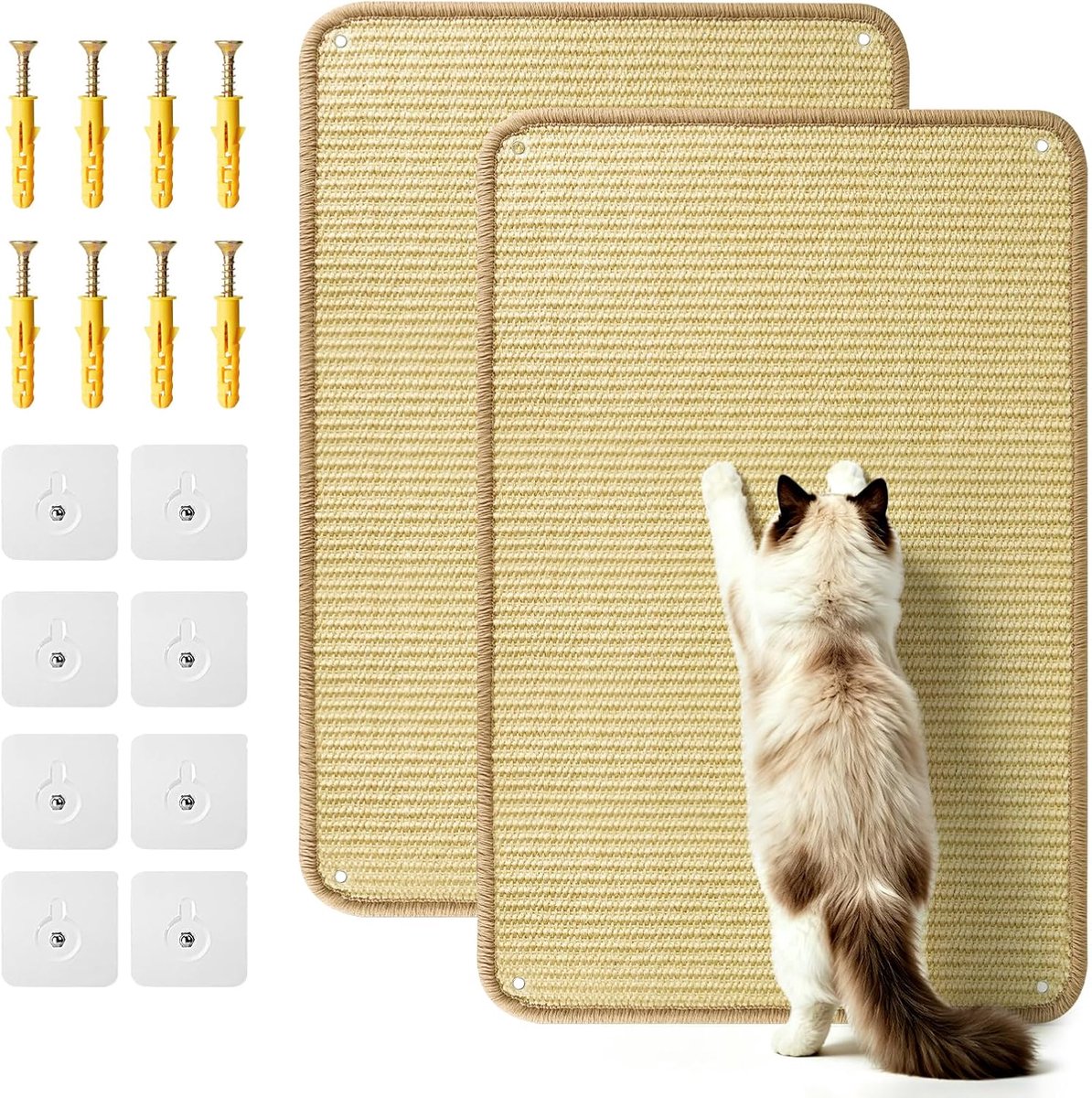 Krabmat voor kat 40 x 60 cm sisal 2 stuks