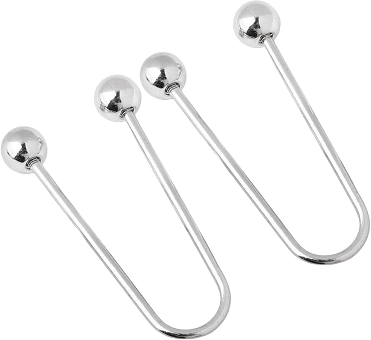 Set van 2 metalen spiraalsluitingen, dubbele kop broche voor veilige kledingknop, antipeep, mode-accessoire clip voor vrouwen, 59 mm/2,32 inch, metaal