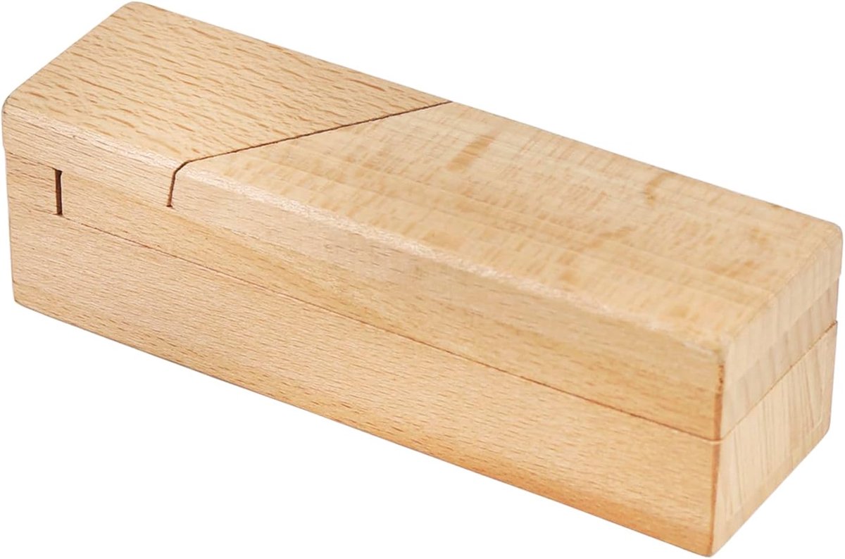 Magische houten puzzeldoos met verborgen geheim compartiment hersenkastje voor volwassen sieraden verrassing (natuurlijke houtkleur)