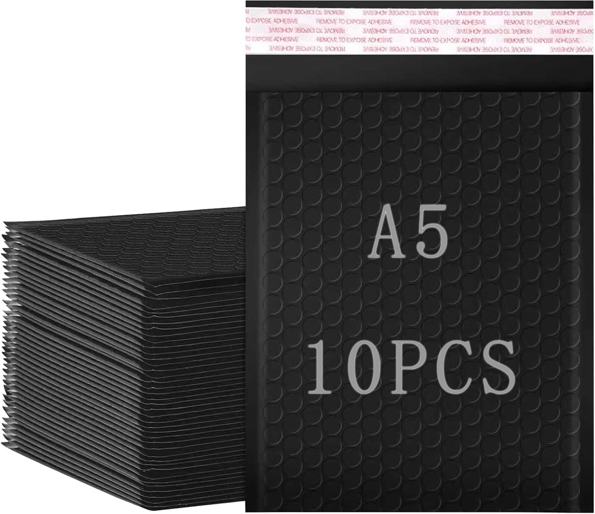 Bubble Mailers A5, 10 stuks waterdichte scheurbestendige poly gewatteerde enveloppen, zelfsluitende verzendzakken, bubbelfolie envelop voor verzending, sieraden, make-up, documenten