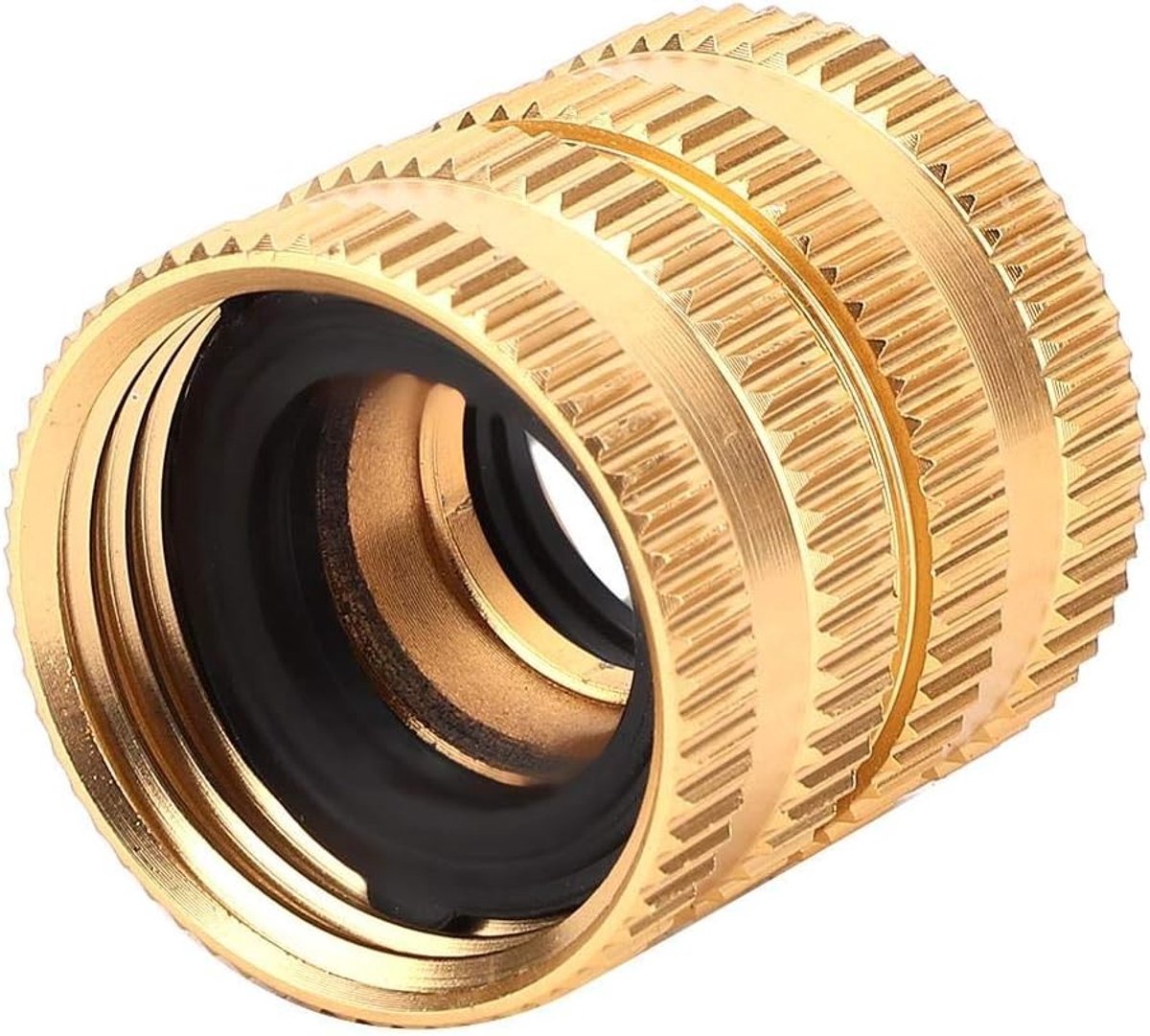 3/4" Messing Tuinslang Connector met Dubbele Draaibare Aansluiting voor Tuinslangen en Koppelingen