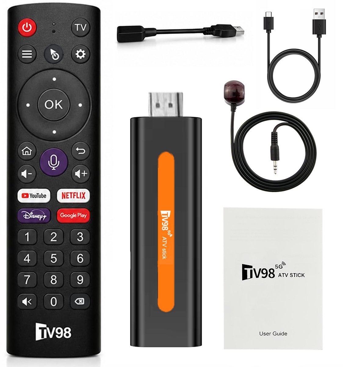 Android 14 Smart TV Stick - TV Box - Multimedia Player - 4K Ultra HD – 2.4/5GHz Wi-Fi - 2GB/16GB