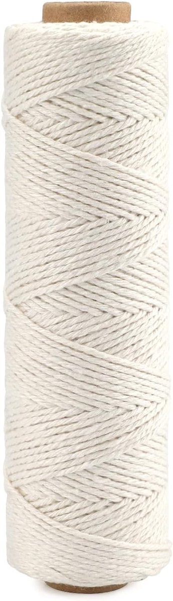 100 m Beige Binding Wires voor Bakkers, 1 mm Katoenen Touw, Decoratief Touw voor DIY Creaties en Tuinieren