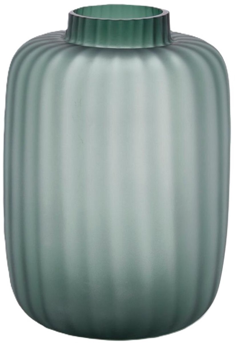 EDG - Vaas- Glas - groen - D24,5 x H35 cm - Opening 9,4 cm