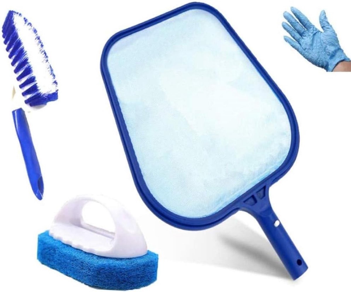 Hot Tub Reinigingsset met Zwembad Skimmer, Borstelkop en Handschoenen voor Opblaasbare Zwembaden en Tuinvijvers