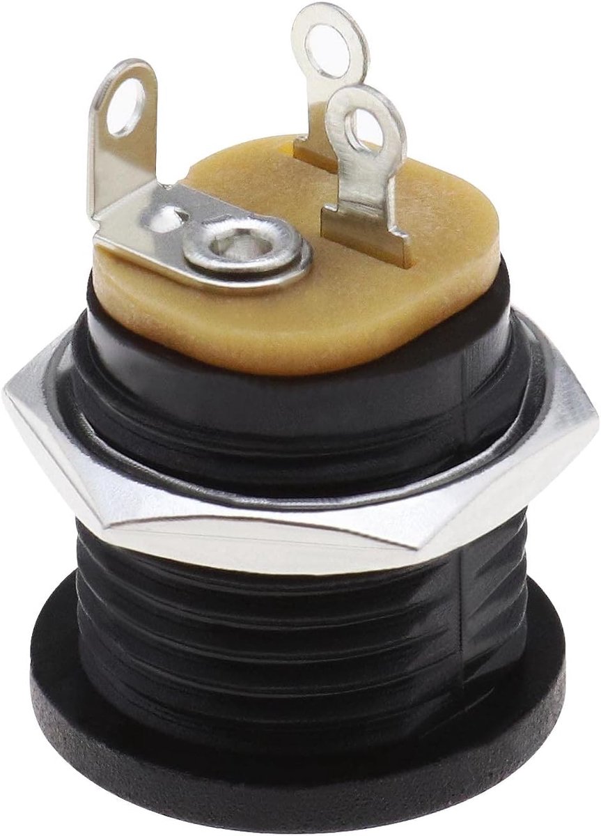 10Pcs 5.5mmx2.1mm DC Power Jack Socket 3 Pin Vrouwelijke Panel Mount Connector DIY Gitaar Effecten Pedaal 2.1mm Power Socket Vrouwelijke Connector