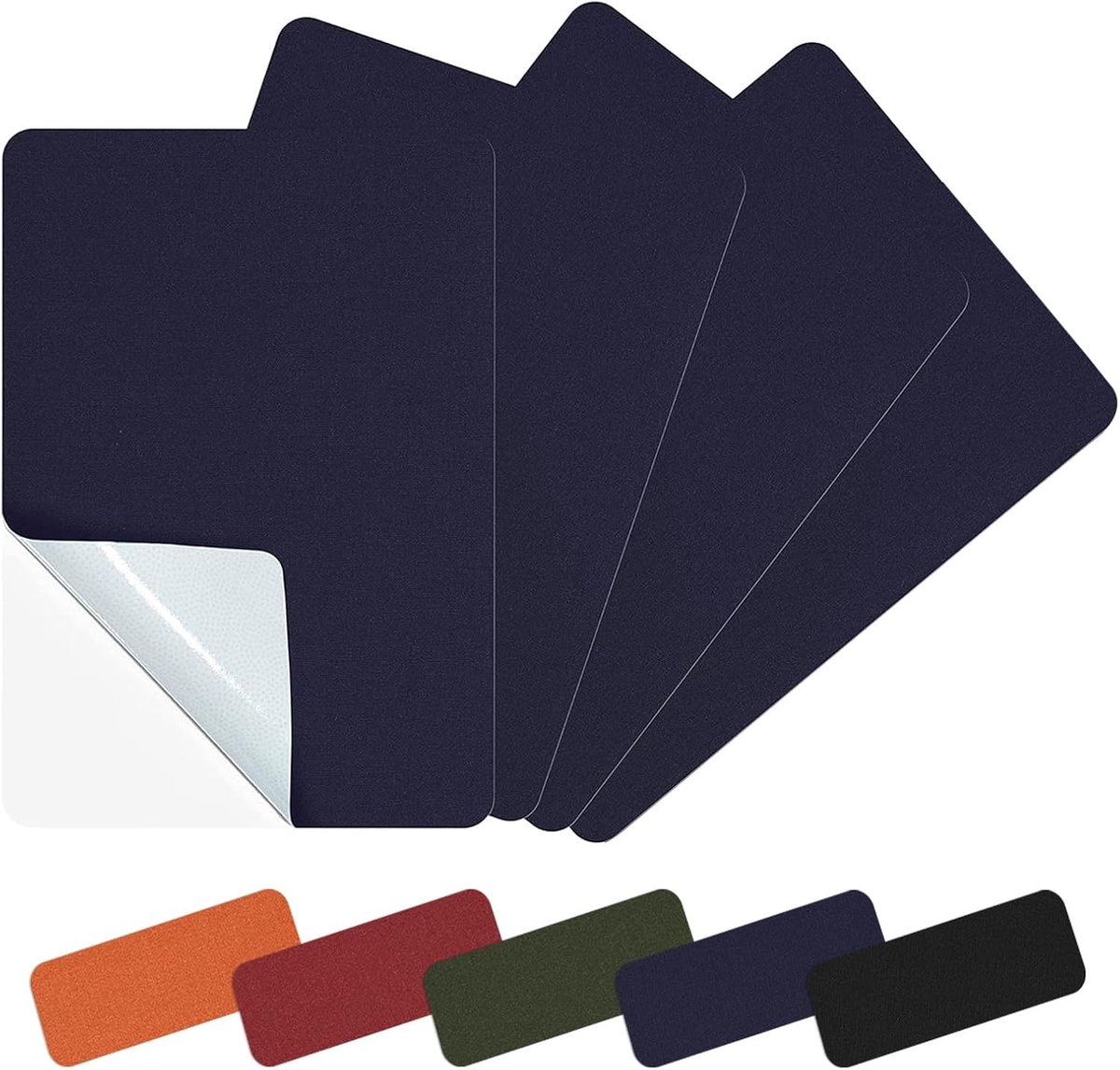 Stof, zelfklevende patch, nylon patches zelfklevend (marineblauw, 14,5 x 20 cm, 4 stuks)