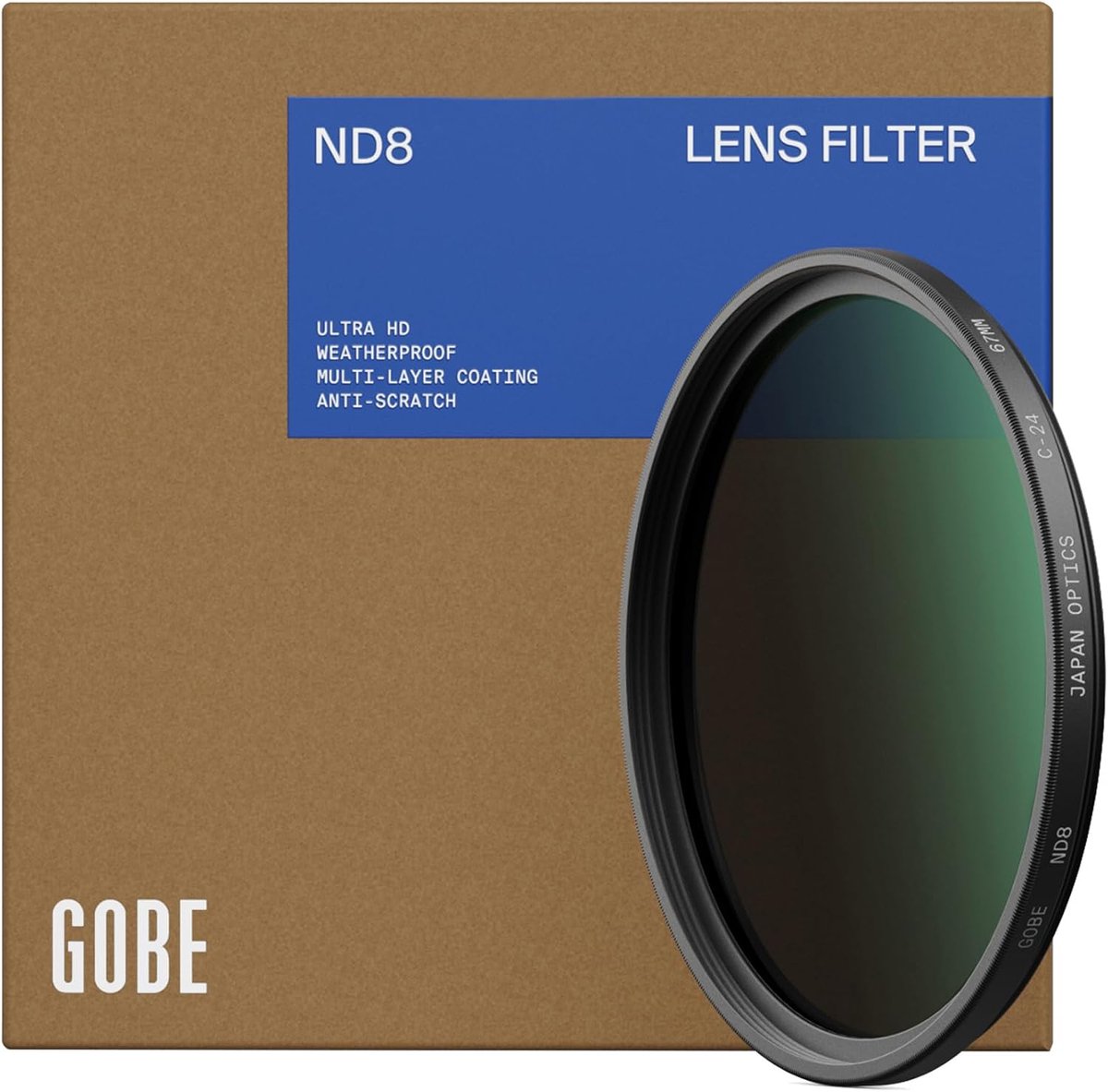 ND Filter 49mm ND8 - 3 f-stops lichtvermindering - kleurneutraal - ideaal voor landschapsfotografie - ShopVlot