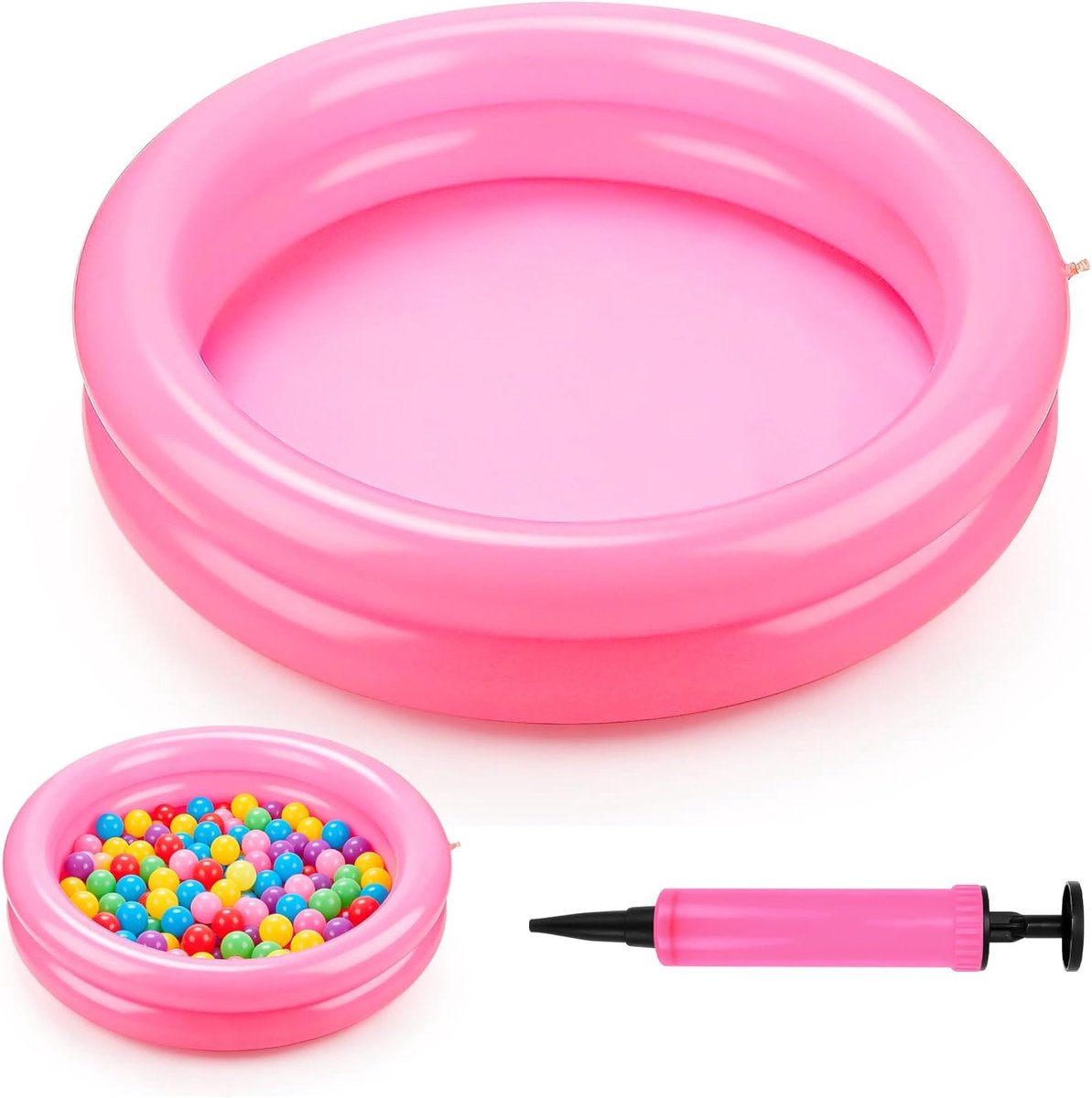 kinderzwembad, set van 2, 60 cm kinderbadje met pomp