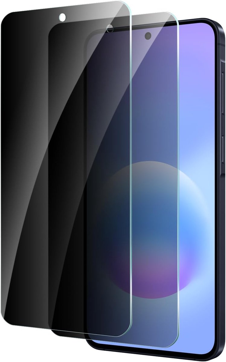 2 stuks displaybeschermfolie van gehard glas voor Samsung Galaxy A57 5G anti-spionage glas bescherming film hardheid 9H glas, zonder luchtbellen, krasbestendig