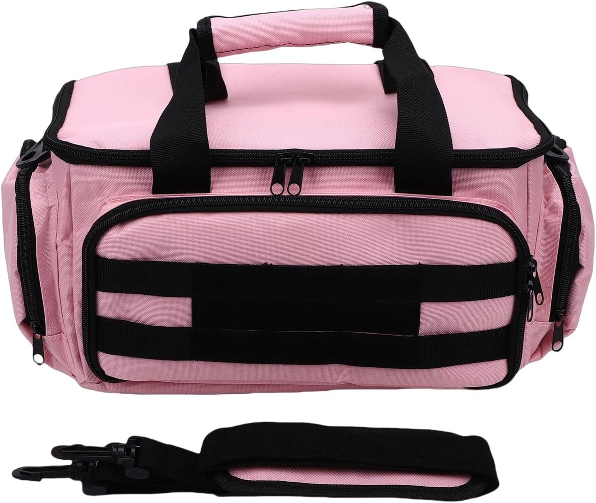 Dames Roze Gereedschapstas, Nylon Materiaal, Organisator met Grote Capaciteit, Tas met Meerdere Compartimenten voor Elektriciens en Doe-het-zelf-reparaties, 14 Inch Opslagoplossing