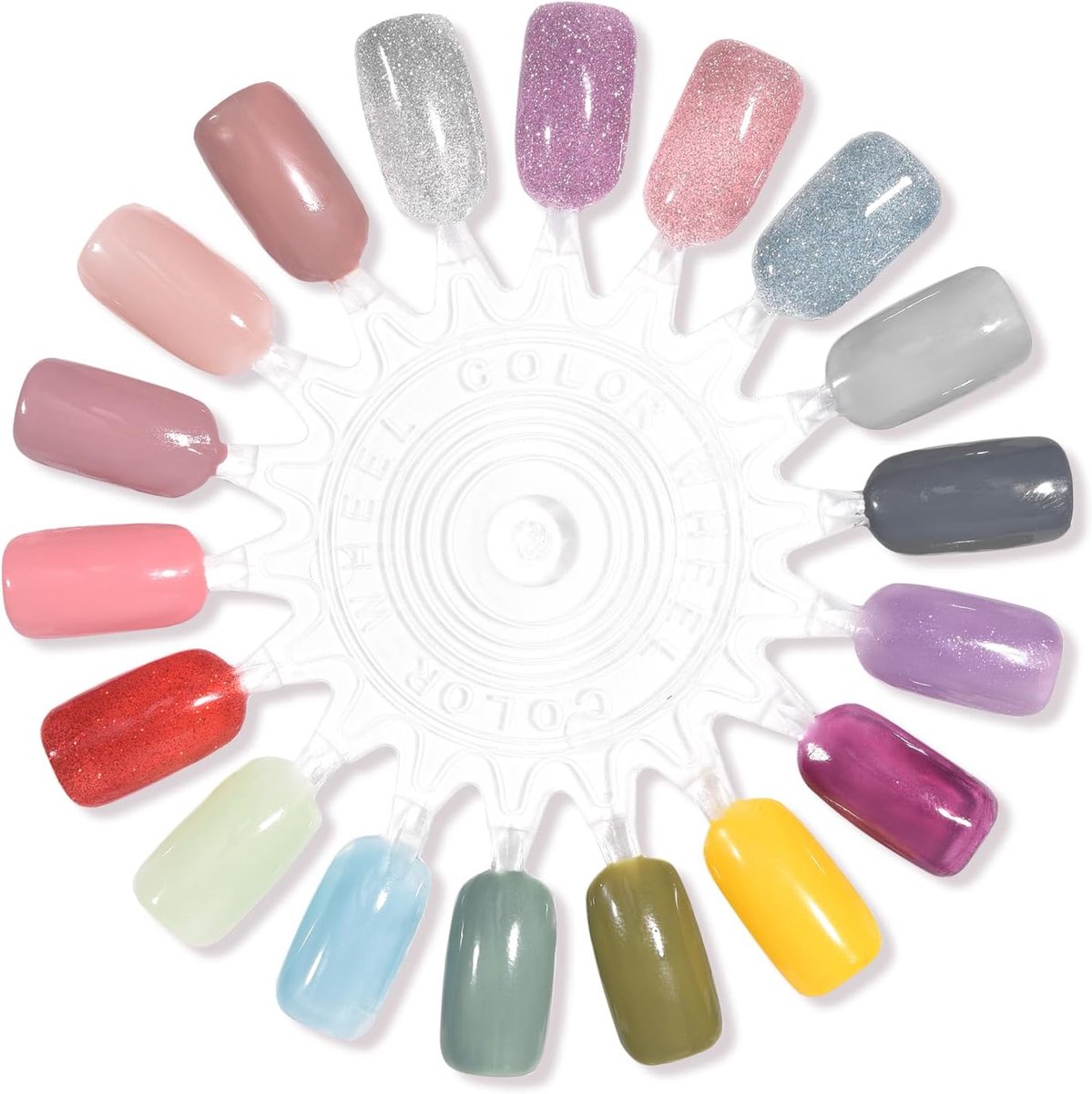 180 stuks nagelkleurstalen nagelstaal, nagelstaal, nagelkunst, poetsmiddel, displaytips, acrylnagelmonstersticks voor thuis, doe-het-zelf nagelkunst, salongebruik en professionele
