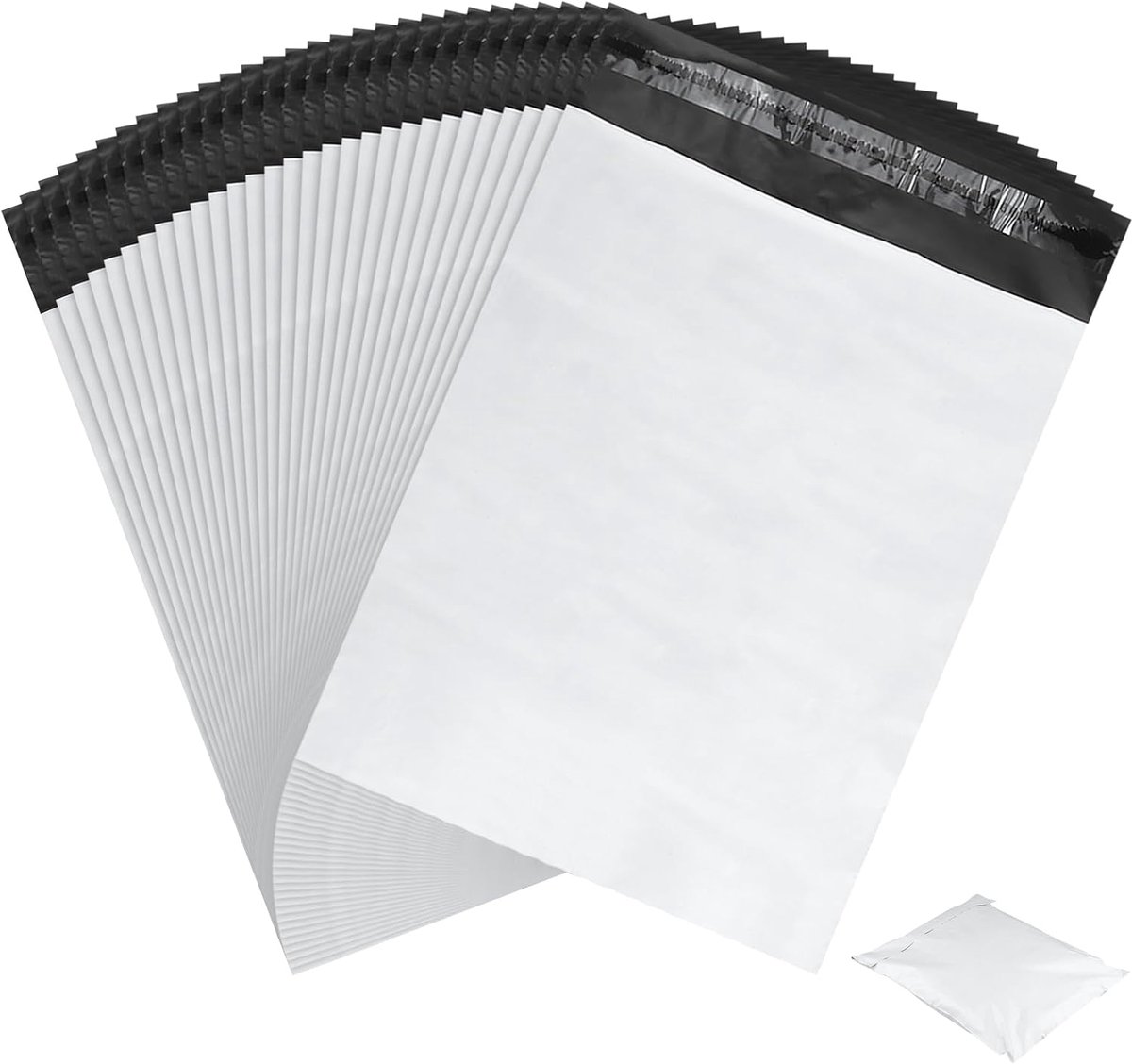 200 stuks 25 x 35 cm verzendzakken, A4 wit, verzendzakken voor kleding, verpakkingszakken