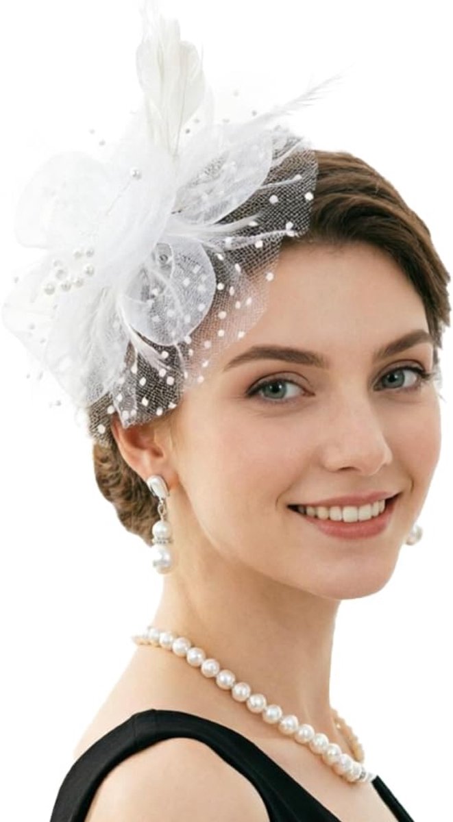 Fascinator Hoeden Thee Feest Hoed Vintage Pillendoos Hoed Hoofdband Cocktail Hoofddeksels voor Meisjes en Vrouwen
