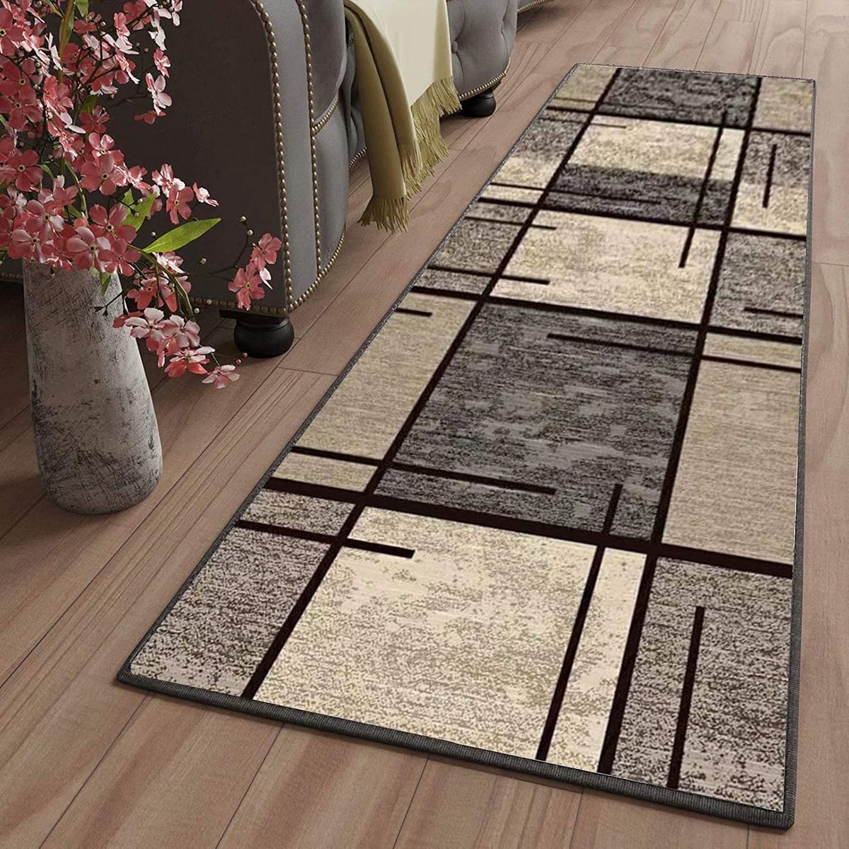 antislip, wasbaar, lang, modern, traditioneel design, Berbere voor keuken, hal, doorgang, slaapkamer, 40 x 220 cm, kleur 12
