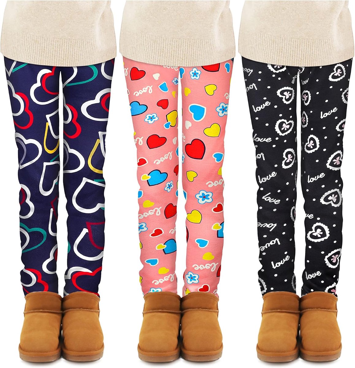 Leggings winter warm dik bedrukte broek kleine kinderen enkellengte broek