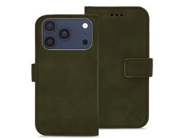 My Style Telefoonhoesje geschikt voor Apple iPhone 17 Pro Hoesje | My Style Flex Wallet Bookcase Portemonnee | Pasjeshouder voor 3 Pasjes | Telefoonhoesje voor Pinpas / OV Kaart / Rijbewijs - Forest Green | Groen