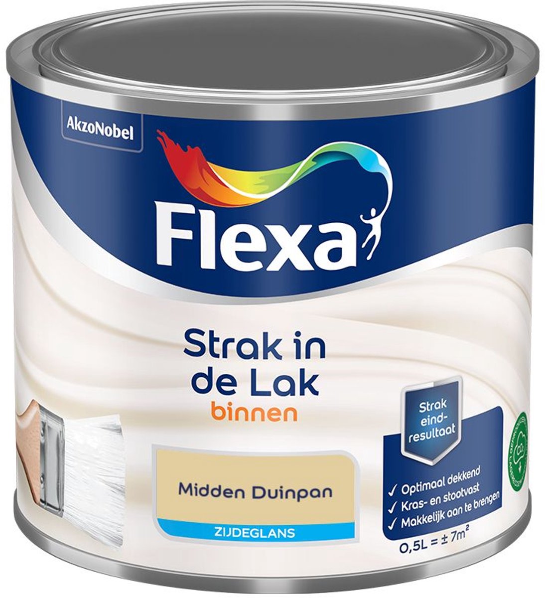 Flexa - Strak In De Lak Binnenlak Zijdeglans - Midden Duinpan - Mengverf - 500 Ml