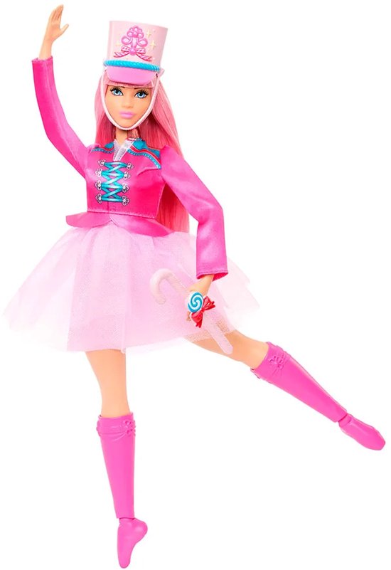 Barbie in De Notenkraker Daisy Ballerina Pop - Met beweegbare enkels en een zuurstok als baton van Barbie — afbeelding 3