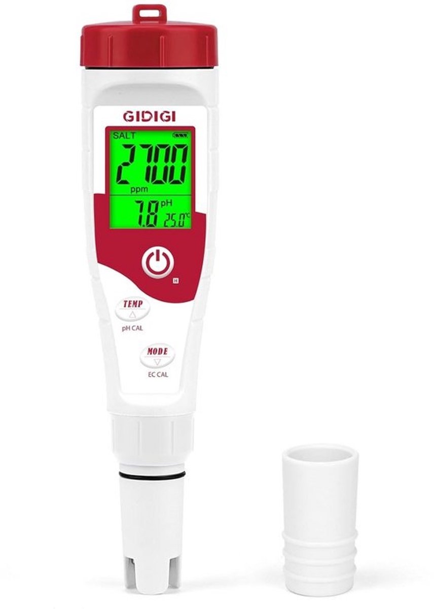 5-in-1 Digitale Waterkwaliteit Tester voor Zwembad en Bubbelbad