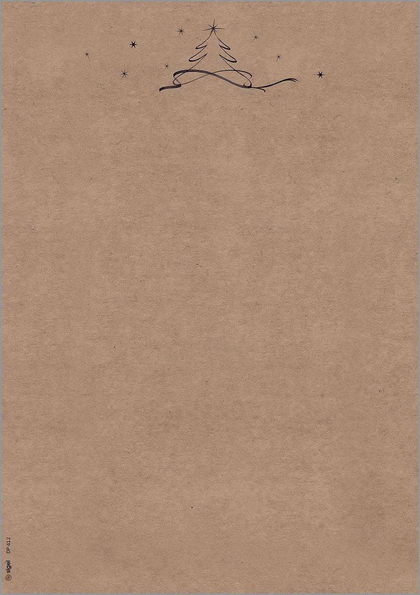 Kerstboom motief papier A4-formaat