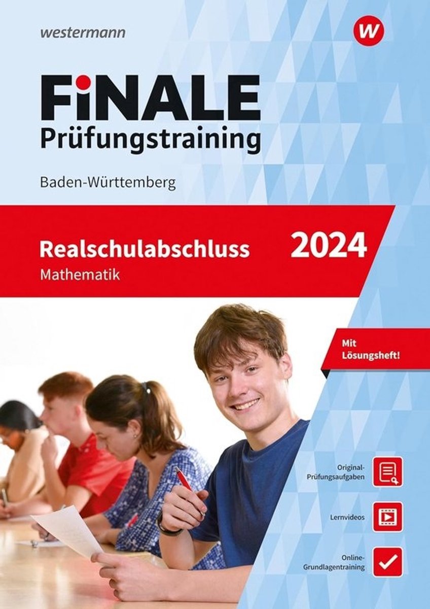 Mathematik Prüfungstraining Realschulabschluss Baden-Württemberg 2024 | Arbeitsbuch mit Lösungsheft und Lernvideos