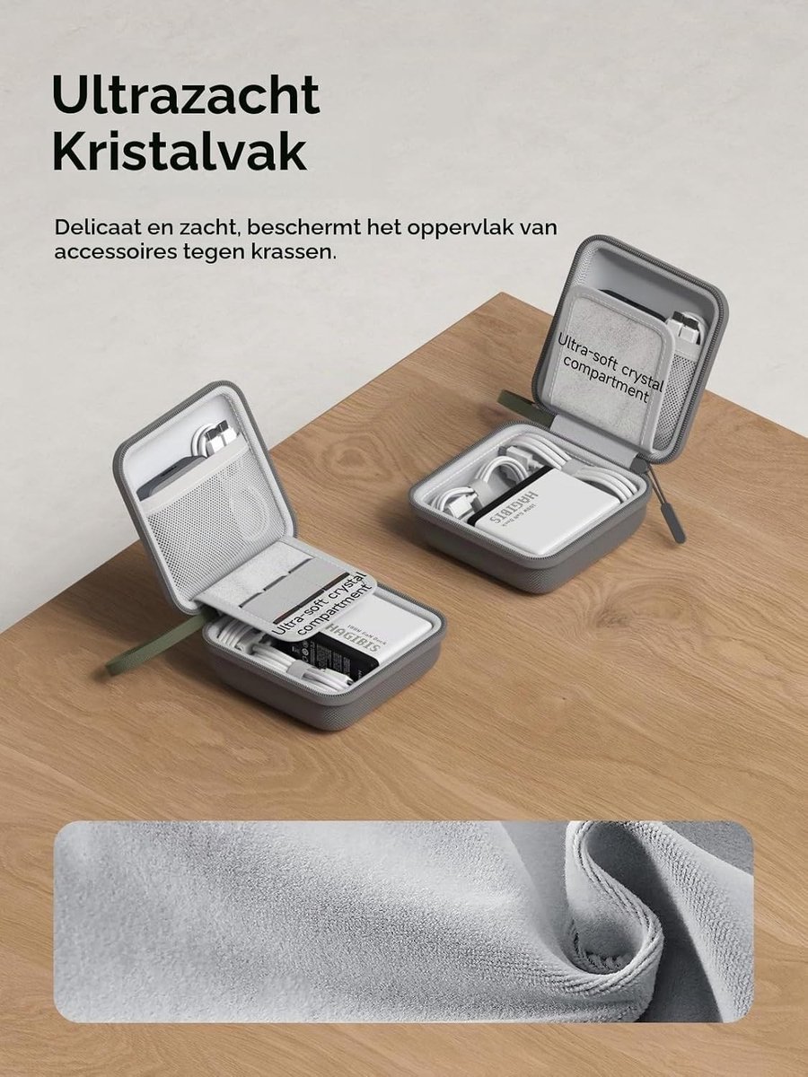 Muiskabel USB - Elektronica Organizer Tas - Groen - Waterdichte EVA Hardcase - Voor Reizen en Dagelijks Gebruik